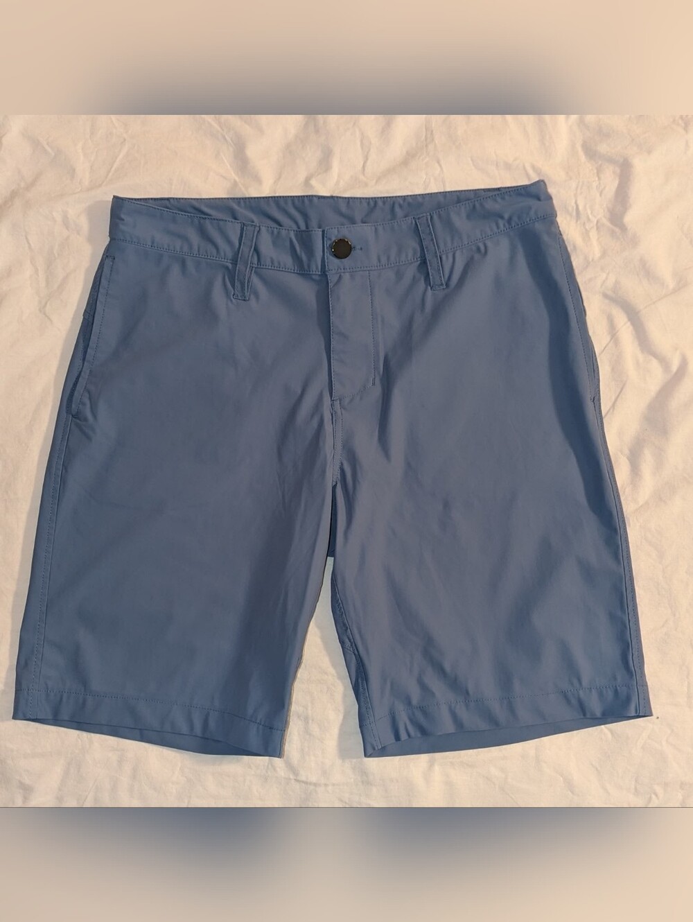 Z by Zella Men's Flat Front Chino Shorts Blue Lightweight Performance Hiking 33